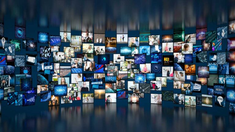 wall of screens
