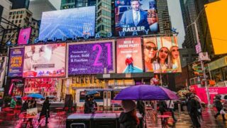 digital billboards in city