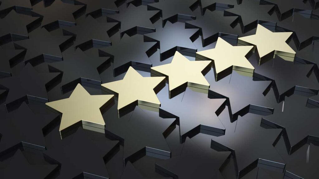 5 gold stars