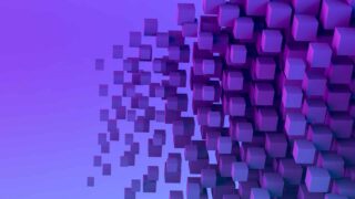 art shot of cubes in purple