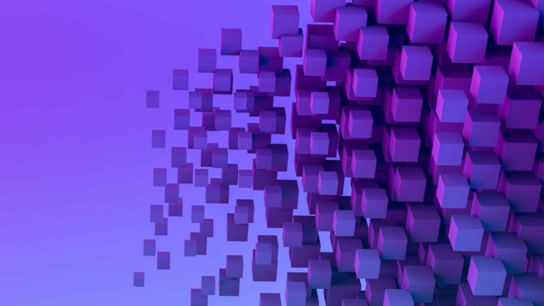 art shot of cubes in purple