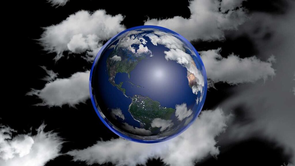 globe in space