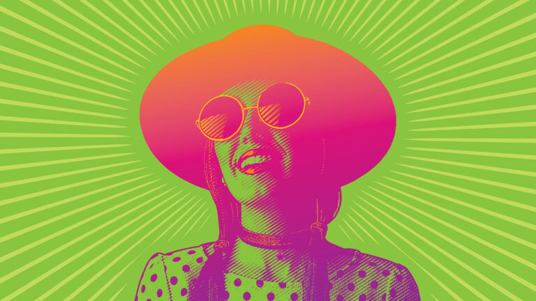 pop art image of fashionable woman