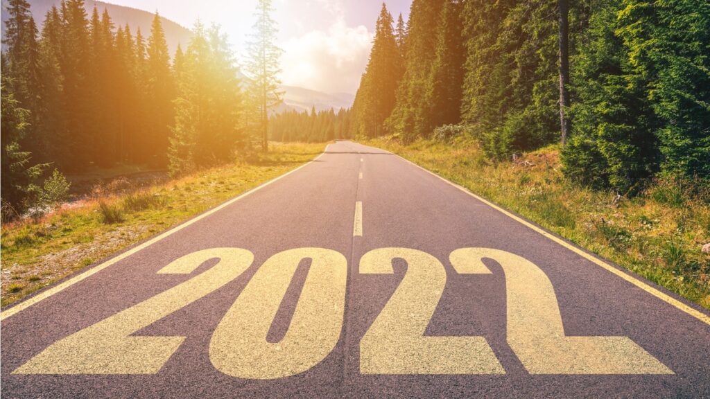 road with 2022 painted on it