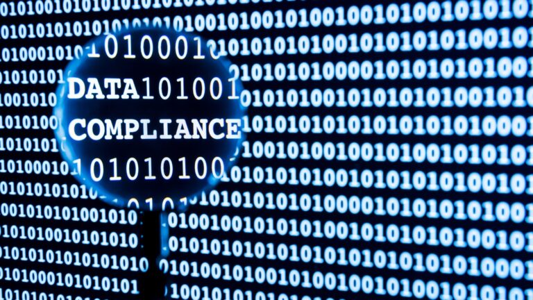 binary code with magnifying glass