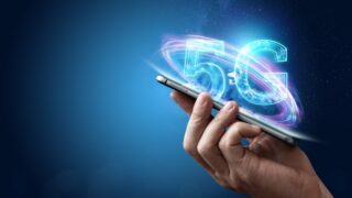 phone with 5g graphic