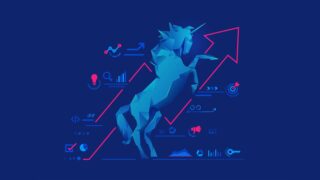 unicorn with an arrow and icons