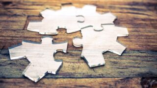 clear puzzle pieces