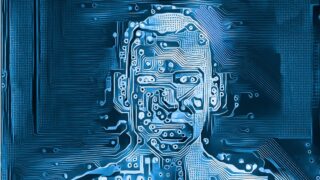 person made of digital graphics