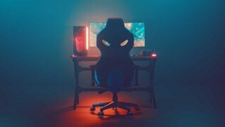 gaming chair in front of monitor