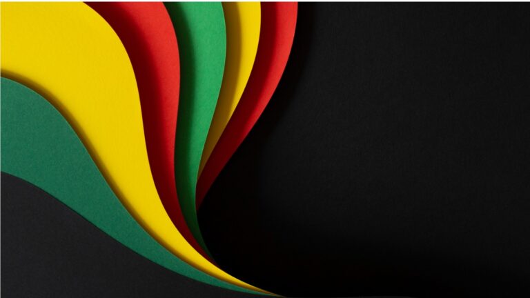 green yellow and red waves on black