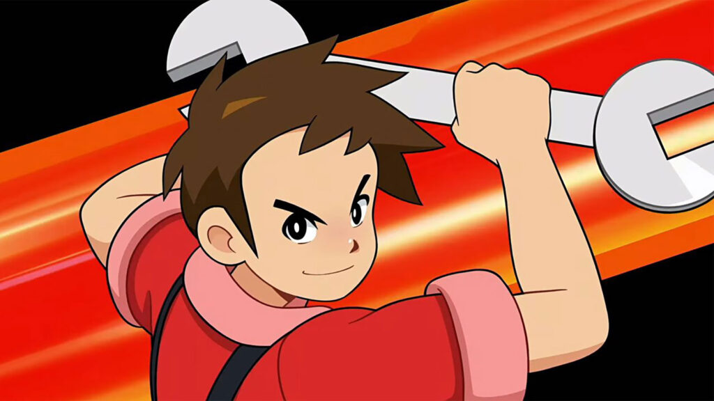 cartoon male with wrench