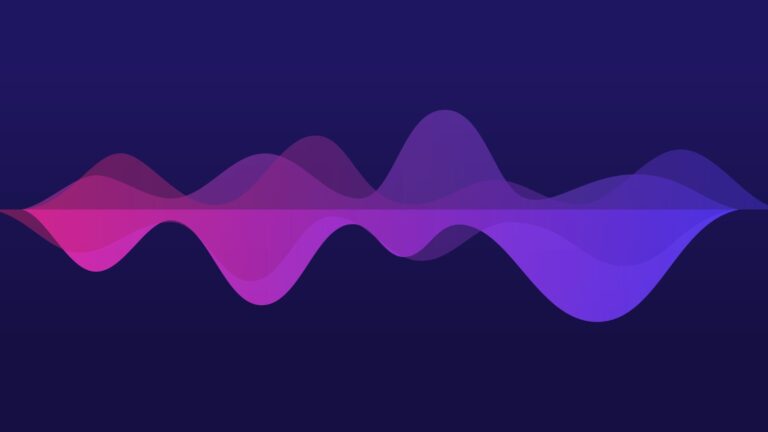 purple audio wave graphic