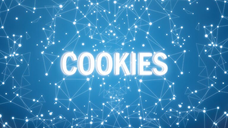 graphic of data points in space surrounding word of cookies