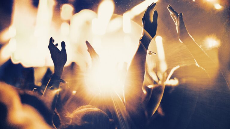 hands up at concert