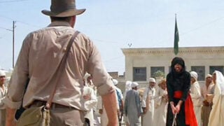 indiana jones bringing a gun to a sword fight