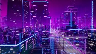 cyber city concept graphic