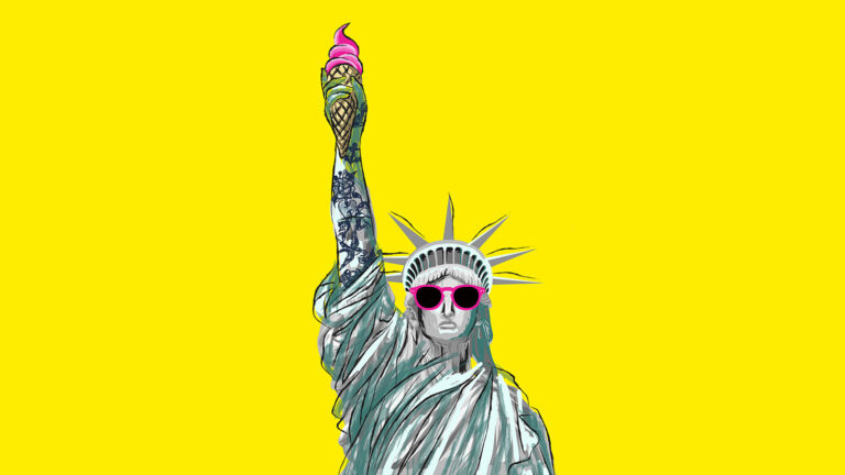 pop culture in advertising on statue of liberty