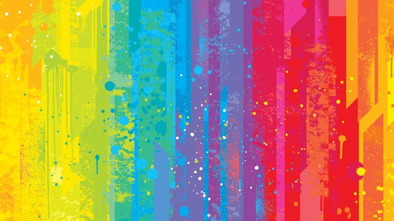 Pride LGBTQ rainbow drip paint graphic