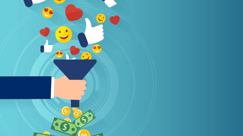 emoticons funnel to money