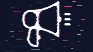 abstract megaphone graphic
