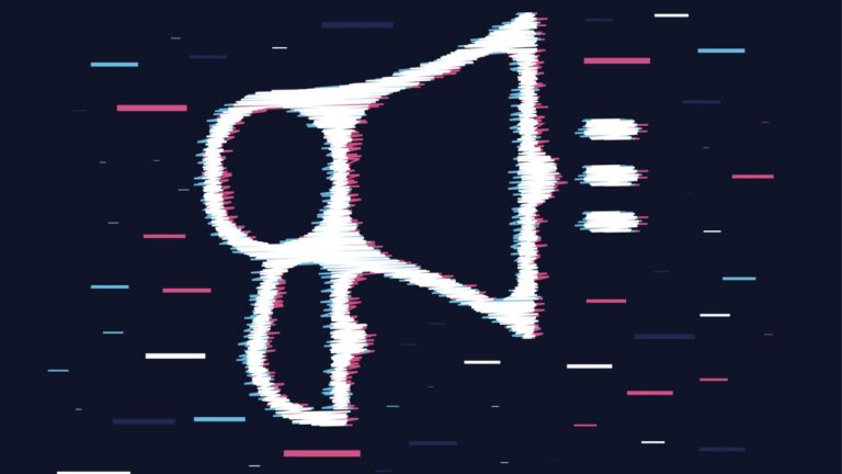 abstract megaphone graphic
