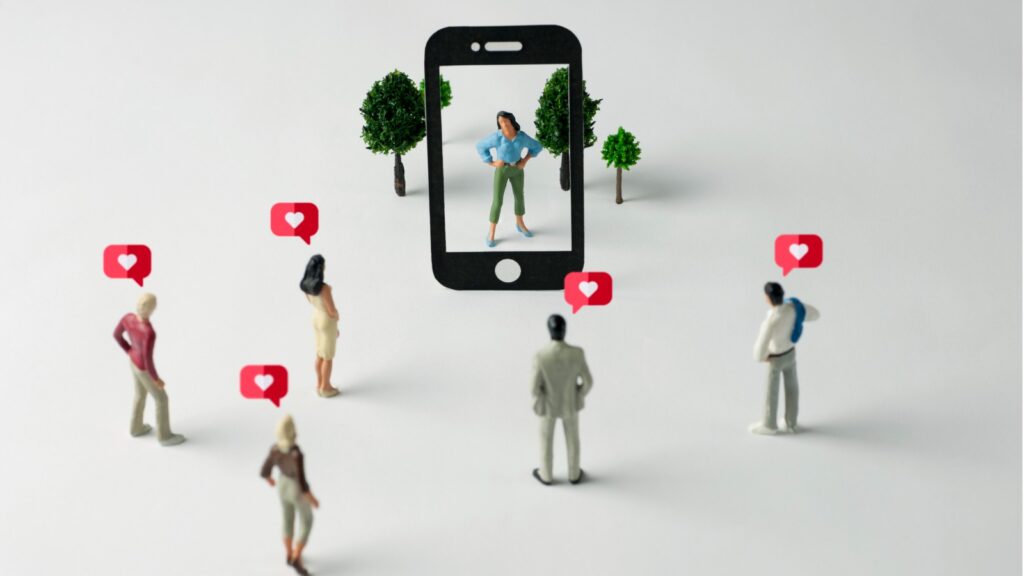 vector of social media influencer likes