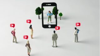 vector of social media influencer likes