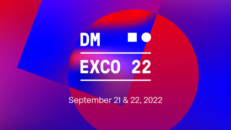 Designed graphic featuring DMEXCO 2022 dates