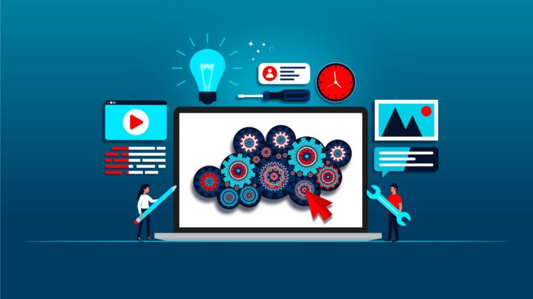 Content Management System - CMS - Software stock illustration