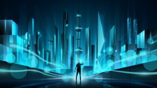 Metaverse technology world concept, vector illustration