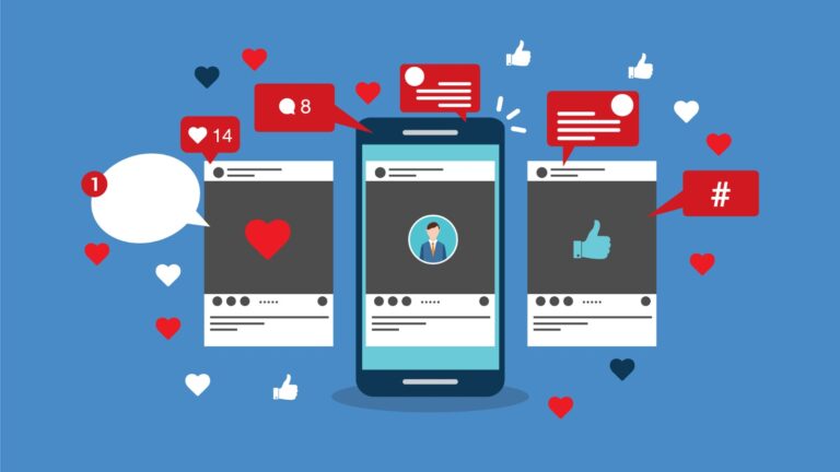 Illustration of Gen-Z using various social platforms