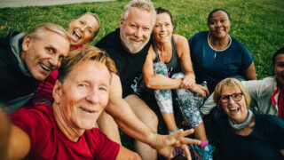 Photo of a gathering of people over the age of 50.