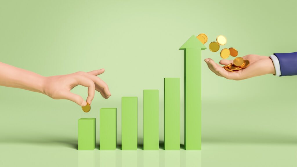 Investment and success concept stock photo