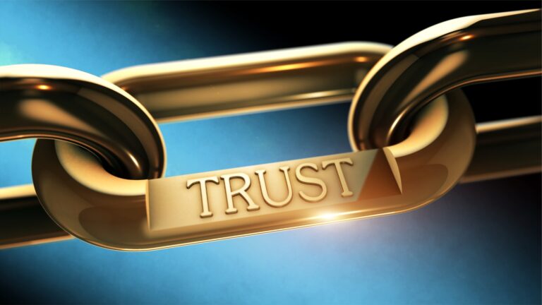 Trust chain as business concept stock photo