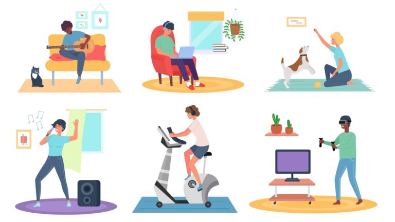 Stay home. People work and meditate in room.