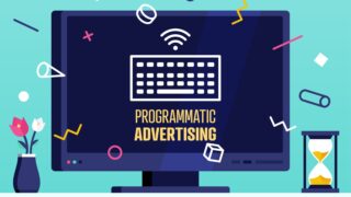 Vector Web Banner Design for Programmatic Advertising stock illustration