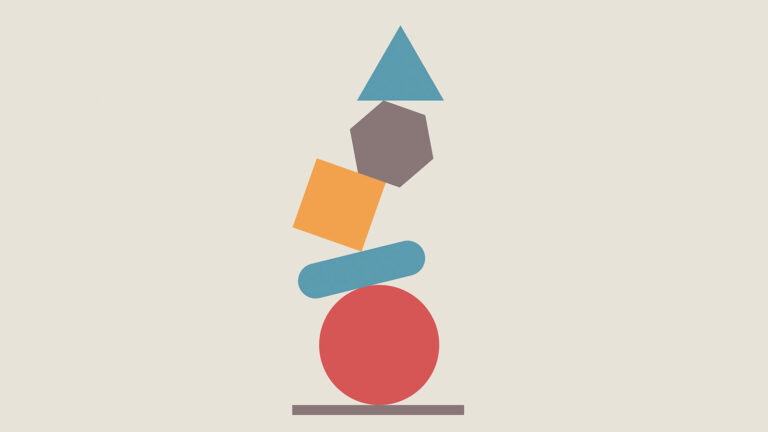 Balance icon, life coaching stock illustration
