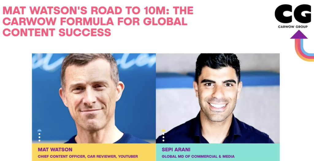Mat Watson’s Road to 10M: The Carwow Formula for Global Content Success