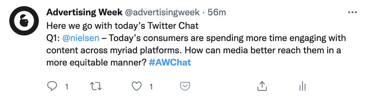 AWNewYork Twitter Chat series with Nielsen continues with part 2