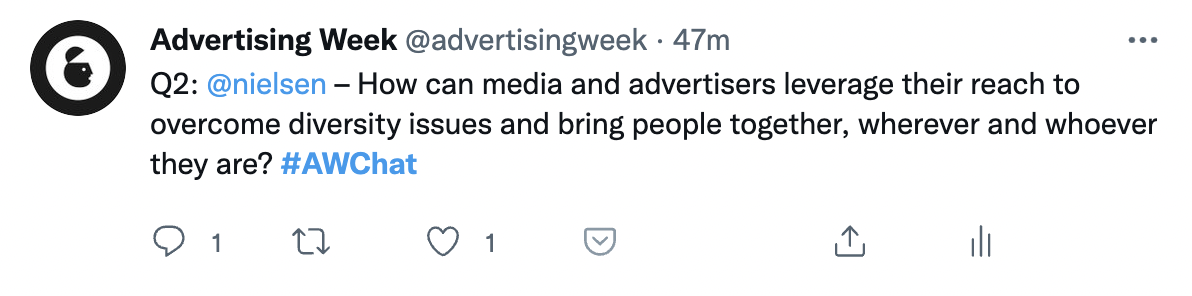 AWNewYork Twitter Chat series with Nielsen continues with part 2