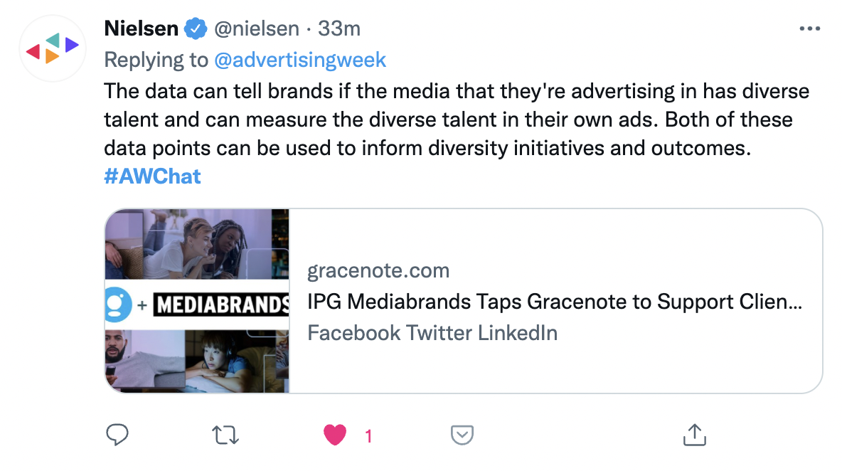 AWNewYork Twitter Chat series with Nielsen continues with part 2, links to grace note