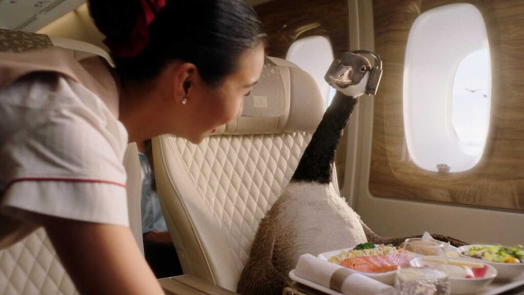 Emirates’ Brand Ambassador Gerry the Goose Shows Us What It’s Like to Fly Better