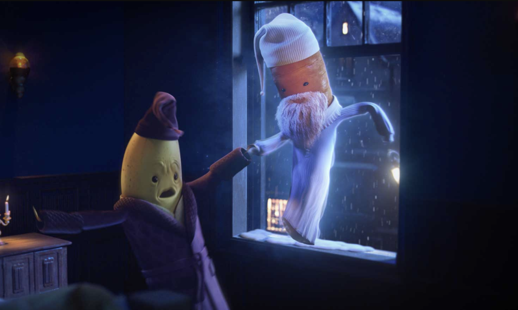 Aldi UK’s Christmas Advert Debuts: Kevin the Carrot Helps Ebanana Scrooge Discover the Holiday Spirit