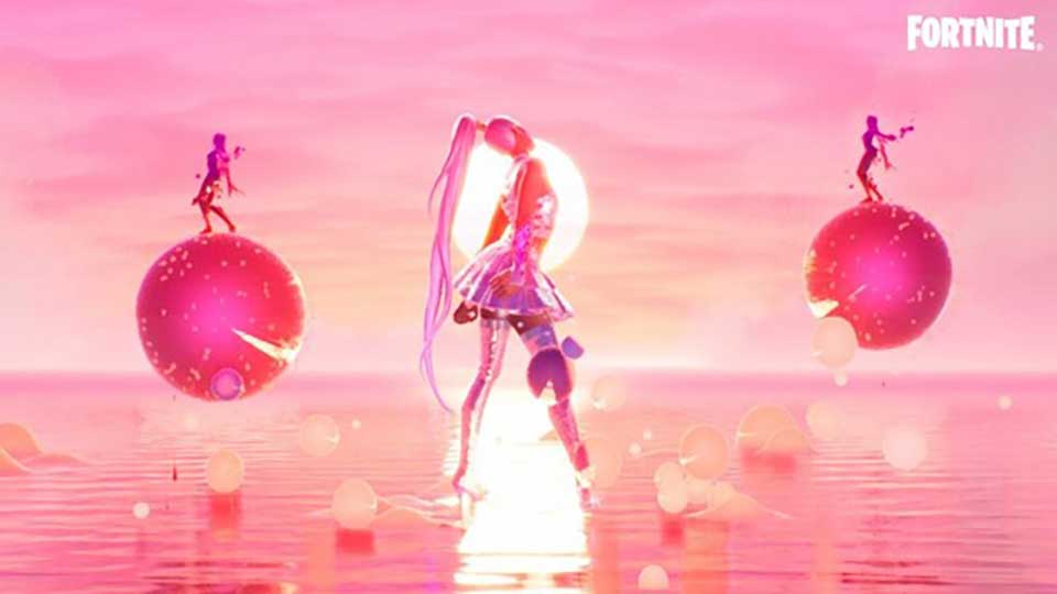 pink dancing fortnite image