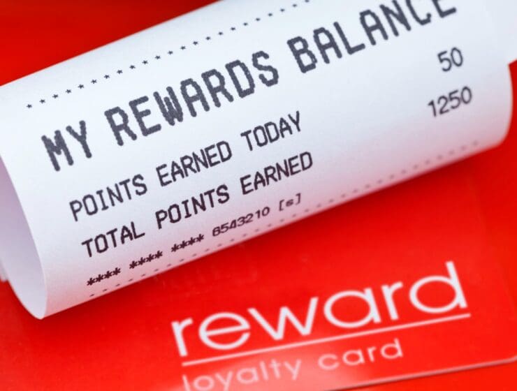 rewards receipt and card