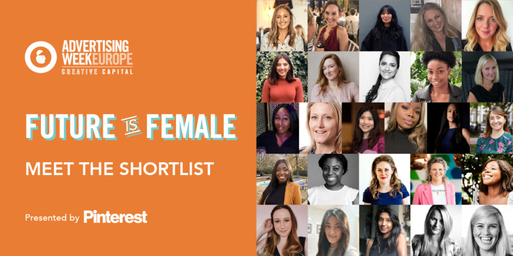 advertising week future is female collage of headshots
